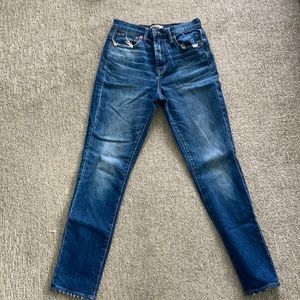 madewell high rise slim boy jean